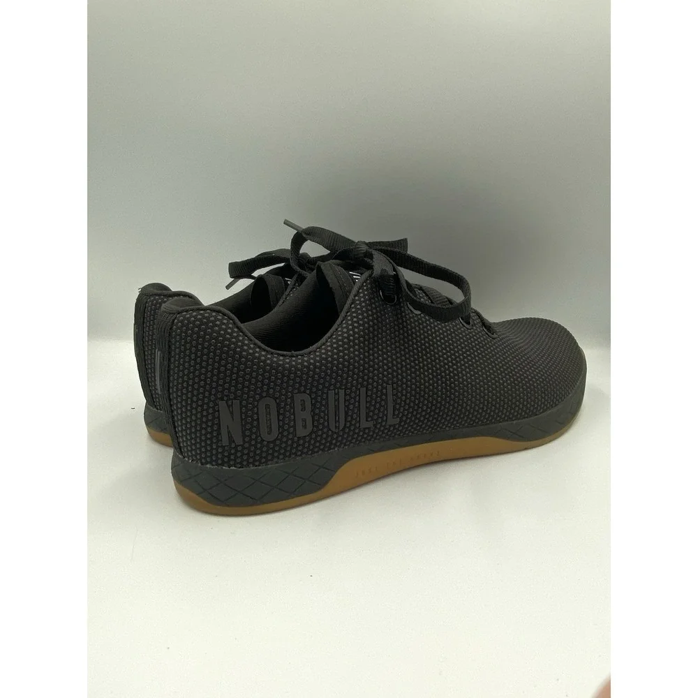 NOBULL SuperFabric Trainer Lace Up Shoes | Black Gum — Women's Size 10 - Picture 2 of 6